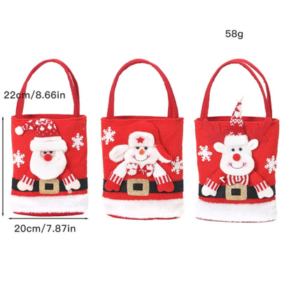 Cute Large Capacity Christmas Decorations Gift Bag Kids Candy Tote Bag(Elk) by bashfashion