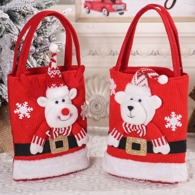 Cute Large Capacity Christmas Decorations Gift Bag Kids Candy Tote Bag(Santa Claus) by bashfashion