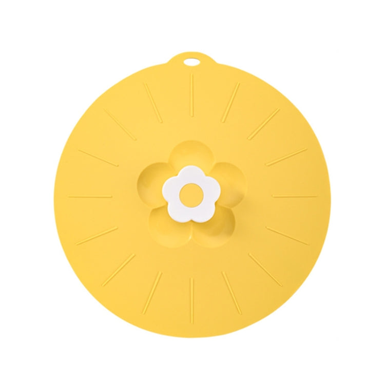 Small Cute Flower Silicone Freshness Lid Kitchen Household Food Dustproof Cover(Yellow) by bashfashion