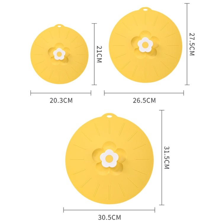 Small Cute Flower Silicone Freshness Lid Kitchen Household Food Dustproof Cover(Yellow) by bashfashion