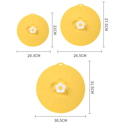 Small Cute Flower Silicone Freshness Lid Kitchen Household Food Dustproof Cover(Yellow) by bashfashion
