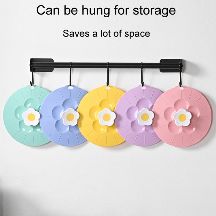 Small Cute Flower Silicone Freshness Lid Kitchen Household Food Dustproof Cover(Yellow) by bashfashion