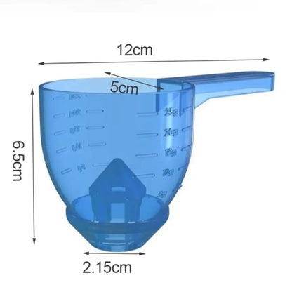 Convenient Measuring Scoop Overflow-proof Funnel Multifunctional Water Bottle Scoop(Blue) by bashfashion