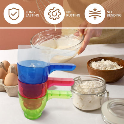 Convenient Measuring Scoop Overflow-proof Funnel Multifunctional Water Bottle Scoop(Transparent) by bashfashion