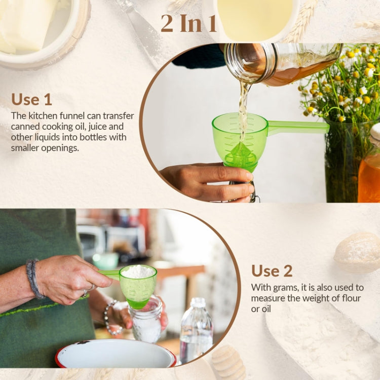 Convenient Measuring Scoop Overflow-proof Funnel Multifunctional Water Bottle Scoop(Blue) by bashfashion