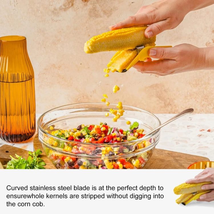 Fast Corn Cob Seperater Kitchen Gadgets Planer Knife(Yellow) by bashfashion