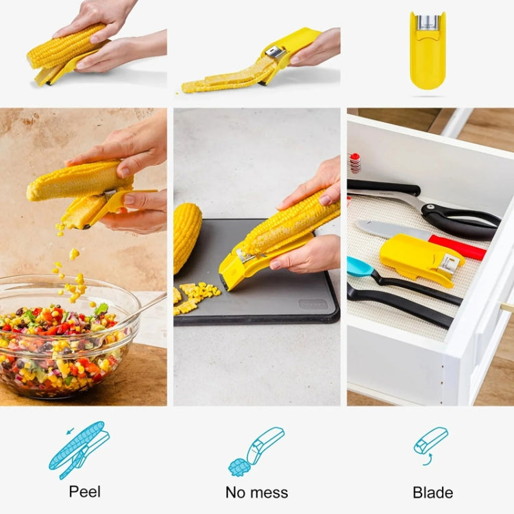 Fast Corn Cob Seperater Kitchen Gadgets Planer Knife(Yellow) by bashfashion