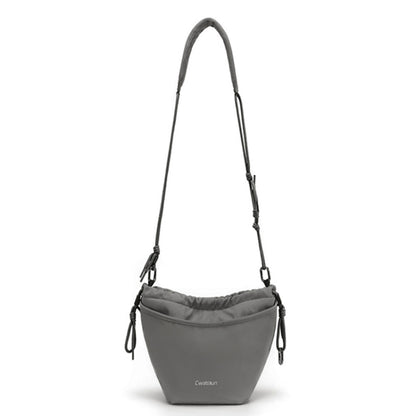 Cwatcun D159 Cloud Drawstring Camera Bag Shoulder Crossbody Photo Bag(Gray) by Cwatcun