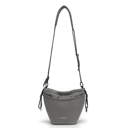 Cwatcun D159 Cloud Drawstring Camera Bag Shoulder Crossbody Photo Bag(Gray) by Cwatcun