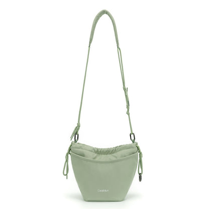Cwatcun D159 Cloud Drawstring Camera Bag Shoulder Crossbody Photo Bag(Light Green) by Cwatcun