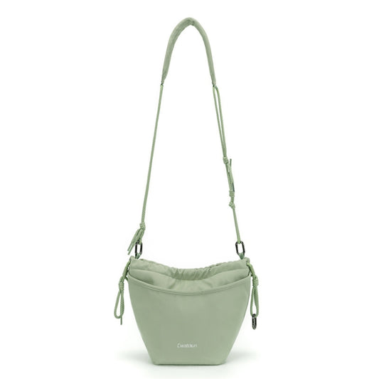 Cwatcun D159 Cloud Drawstring Camera Bag Shoulder Crossbody Photo Bag(Light Green) by Cwatcun