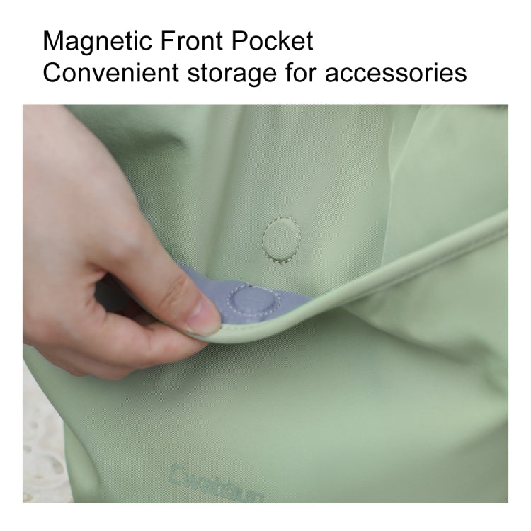 Cwatcun D159 Cloud Drawstring Camera Bag Shoulder Crossbody Photo Bag(Light Green) by Cwatcun