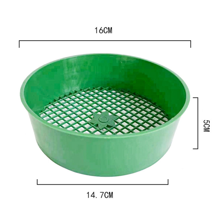 Home Planting Gardening Sieve Tool Sand And Soil Filter Screen, Diameter: 16cm(Green) by bashfashion