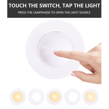 Remote Control Induction Night Light Bedroom Wardrobe LED Push-Button Light(2 Remote Controls + 3 White + 3 Warm) by bashfashion