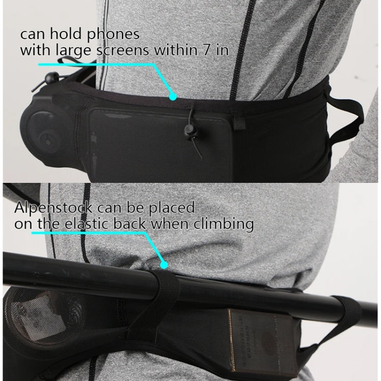 Close-fitting Sports Waist Bag Lightweight Marathon Running Belt, Size: M(Black) by bashfashion