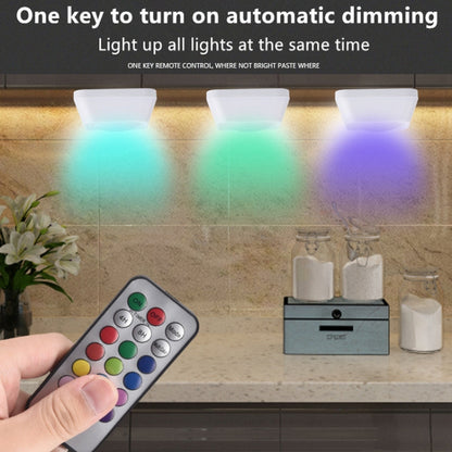 Remote Control Night Light LED Bedside Cabinet RGB Colorful Pat Light(2 Remote Controls + 6 Lights) by bashfashion