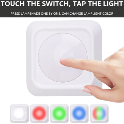 Remote Control Night Light LED Bedside Cabinet RGB Colorful Pat Light(2 Remote Controls + 6 Lights) by bashfashion