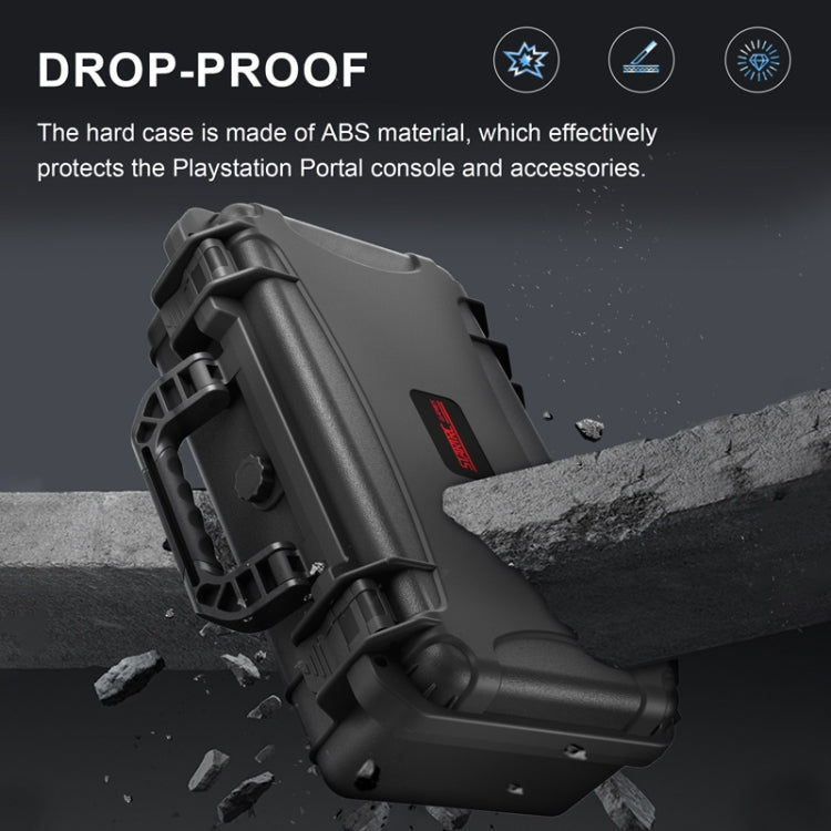 For PlayStation Portal STARTRC GAMES Console Storage Handheld IP67 Waterproof Hard Shell Bag(Black) by STARTRC GAMES