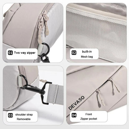 DEVASO Handheld Universal Storage Bag Crossbody Bag(Silver Enlarge) by DEVASO