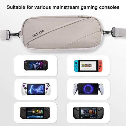 DEVASO Handheld Universal Storage Bag Crossbody Bag(Silver Enlarge) by DEVASO