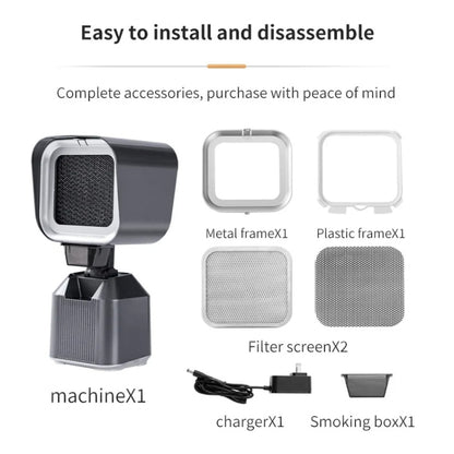 Desktop Range Hood Barbecue Small Movable Liftable Extractor Hood 2 Wind Speeds Adjust UK Plug by bashfashion