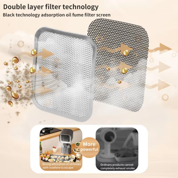 Desktop Range Hood Barbecue Small Movable Liftable Extractor Hood 2 Wind Speeds Adjust UK Plug by bashfashion