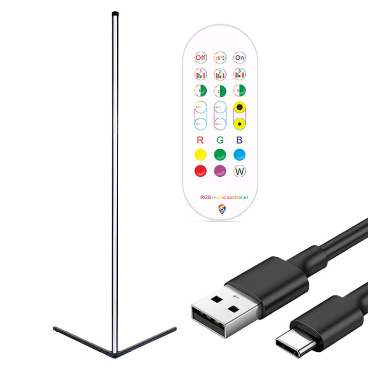 1.42m 5V Bluetooth Wall Corner Ambient Light APP Remote Control Bedroom Floor Lamp by bashfashion