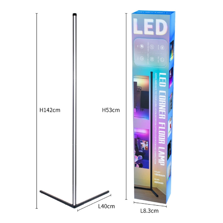1.42m 5V Bluetooth Wall Corner Ambient Light APP Remote Control Bedroom Floor Lamp by bashfashion