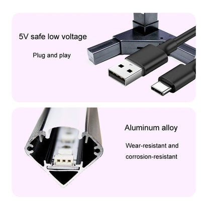 1.42m 5V Bluetooth Wall Corner Ambient Light APP Remote Control Bedroom Floor Lamp by bashfashion