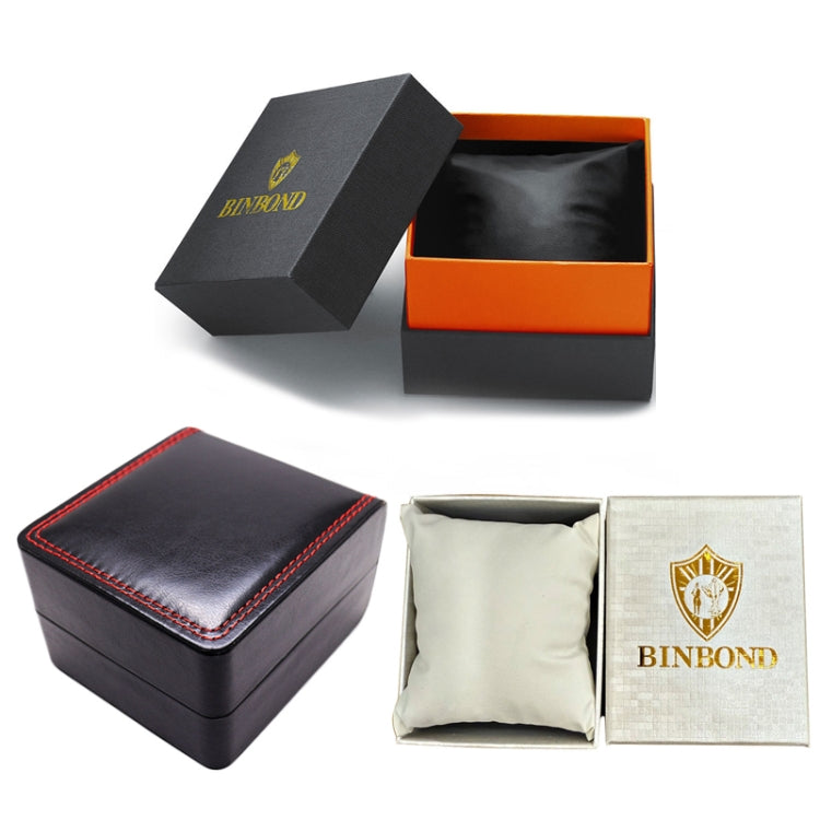 BINBOND Watch Packaging Box Gift Box, Spec: Black Leather by BINBOND