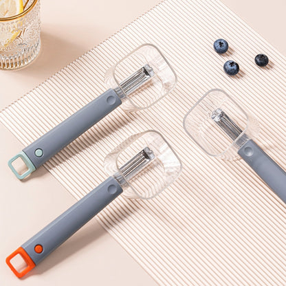 Kitchen Stainless Steel Long Handle Single Heads Vegetable And Fruit Peeler(Gray) by bashfashion