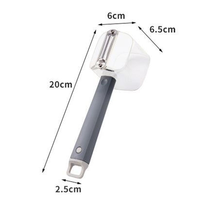 Kitchen Stainless Steel Long Handle Single Heads Vegetable And Fruit Peeler(Gray) by bashfashion