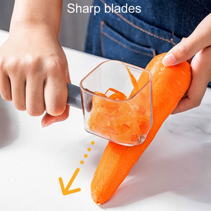 Kitchen Stainless Steel Long Handle Single Heads Vegetable And Fruit Peeler(Gray) by bashfashion