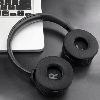 For JBL Tune 600BTNC / T500BT / T450BT 1pair Earphone Cushion Cover Earmuffs Replacement Earpads, Color: LR Ice Silk Black by bashfashion