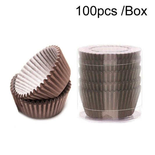 100pcs /Box Baking Utensils Cake Paper Cups Muffins Paper Cupcake Wrappers Oil-proof Chocolate Cake Tray(Coffee) by bashfashion