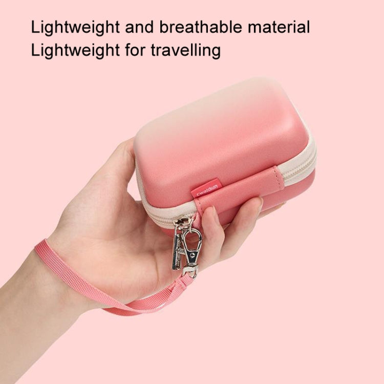 Cwatcun H45 Mini Storage Bag Small Microslice Digital Camera Bag PU Waterproof Hard Shell Bag(Pink) by Cwatcun