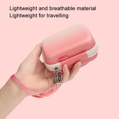 Cwatcun H45 Mini Storage Bag Small Microslice Digital Camera Bag PU Waterproof Hard Shell Bag(Pink) by Cwatcun
