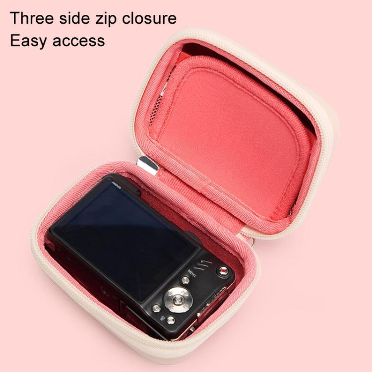Cwatcun H45 Mini Storage Bag Small Microslice Digital Camera Bag PU Waterproof Hard Shell Bag(Pink) by Cwatcun