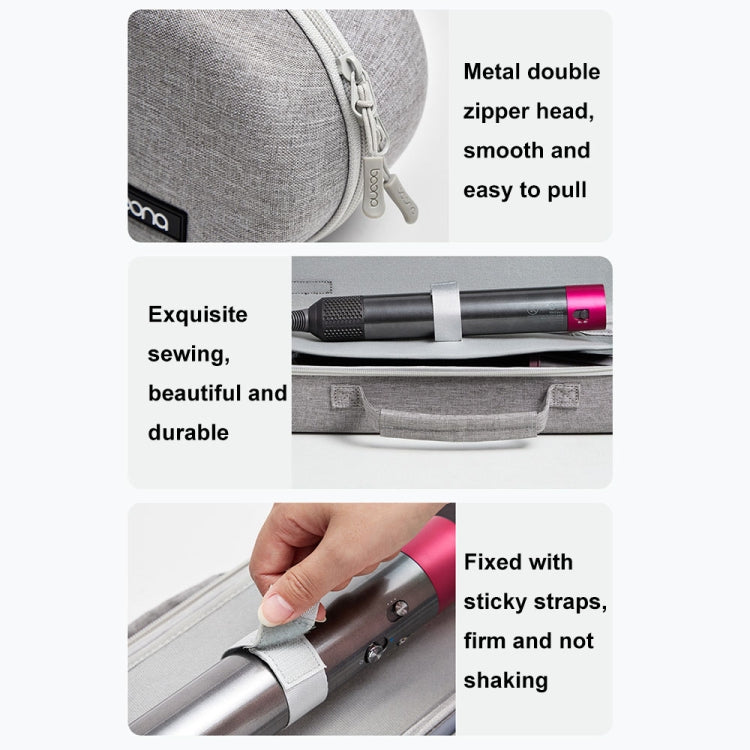 Baona BN-F037 For Dyson HS05 HS01 Large-capacity Handheld Curling Iron Storage Bag(Gray) by Baona
