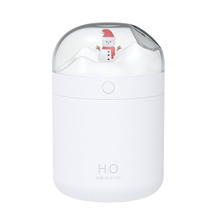 500ml Snowman Humidifier USB Desktop Large Capacity Colorful Ambient Light Air Humidifier(White) by bashfashion