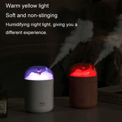 500ml Snowman Humidifier USB Desktop Large Capacity Colorful Ambient Light Air Humidifier(Pink) by bashfashion