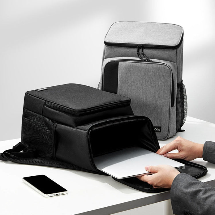 Baona BN-K012 Multifunctional Large-capacity Laptop Backpack Business Backpack(Gray) by Baona