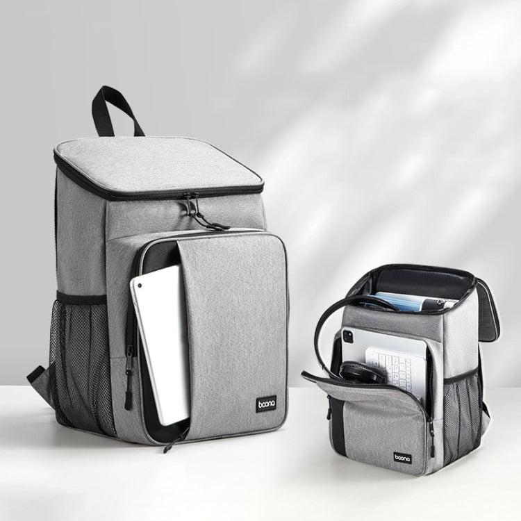 Baona BN-K012 Multifunctional Large-capacity Laptop Backpack Business Backpack(Gray) by Baona