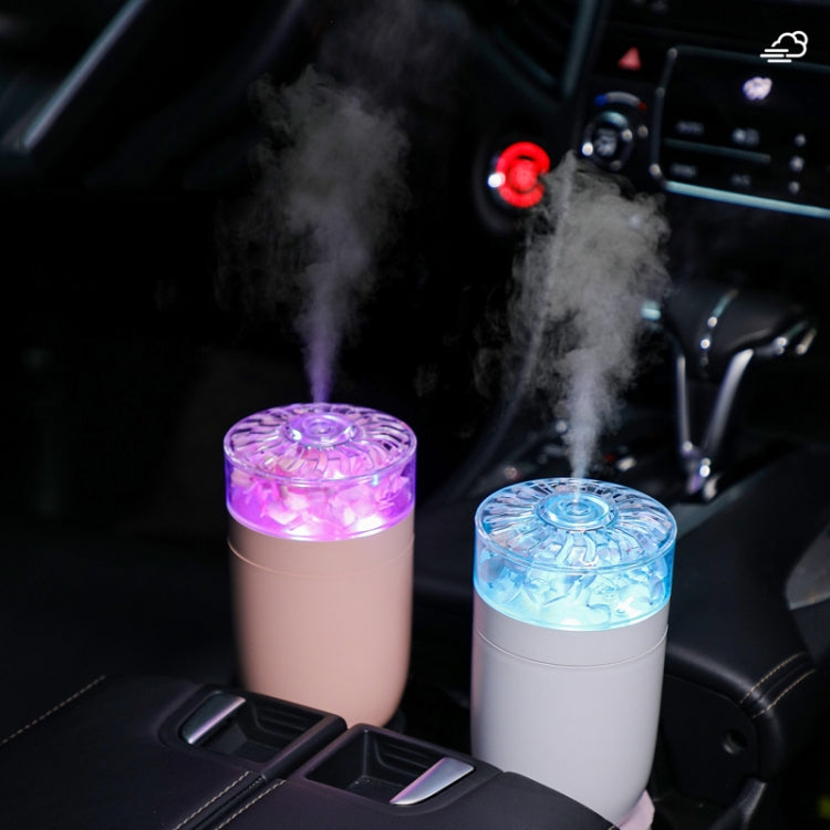 230ml Flower Air Humidifier USB Home Car Aroma Humidifier With Colorful Ambient Light(Pink) by bashfashion