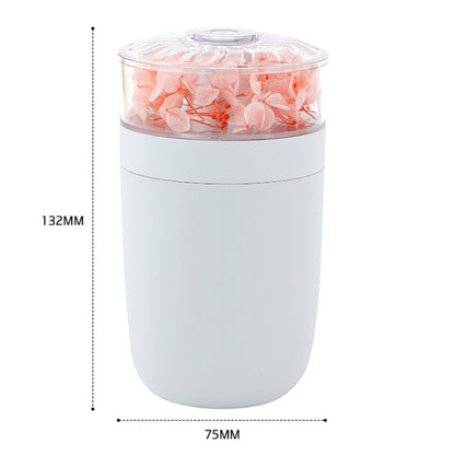 230ml Flower Air Humidifier USB Home Car Aroma Humidifier With Colorful Ambient Light(White) by bashfashion
