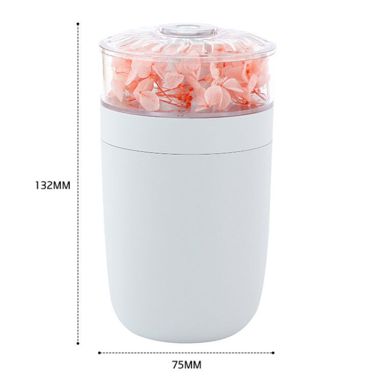 230ml Flower Air Humidifier USB Home Car Aroma Humidifier With Colorful Ambient Light(Pink) by bashfashion