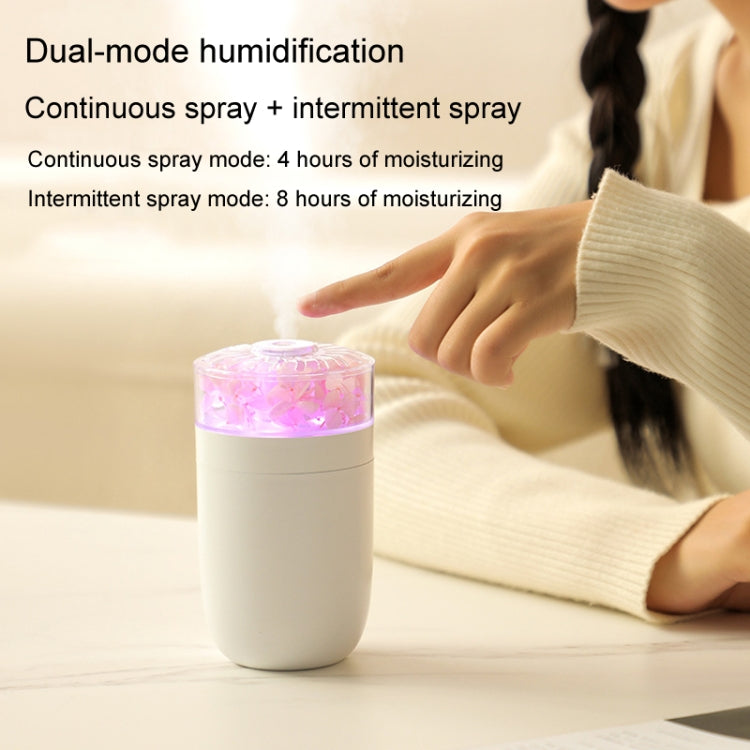 230ml Flower Air Humidifier USB Home Car Aroma Humidifier With Colorful Ambient Light(White) by bashfashion