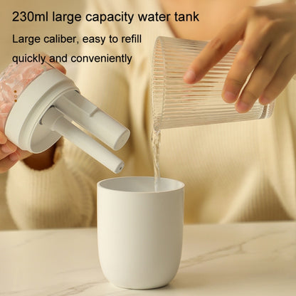 230ml Flower Air Humidifier USB Home Car Aroma Humidifier With Colorful Ambient Light(White) by bashfashion