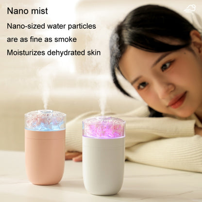 230ml Flower Air Humidifier USB Home Car Aroma Humidifier With Colorful Ambient Light(White) by bashfashion