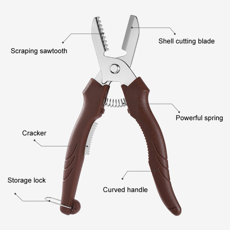 Multifunctional Chestnut Shelling Tool Quick Peeling Chestnut Knife(Dark Brown) by bashfashion